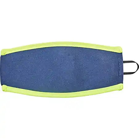 Neoprene over-strap for diving masks blue/fluo yellow