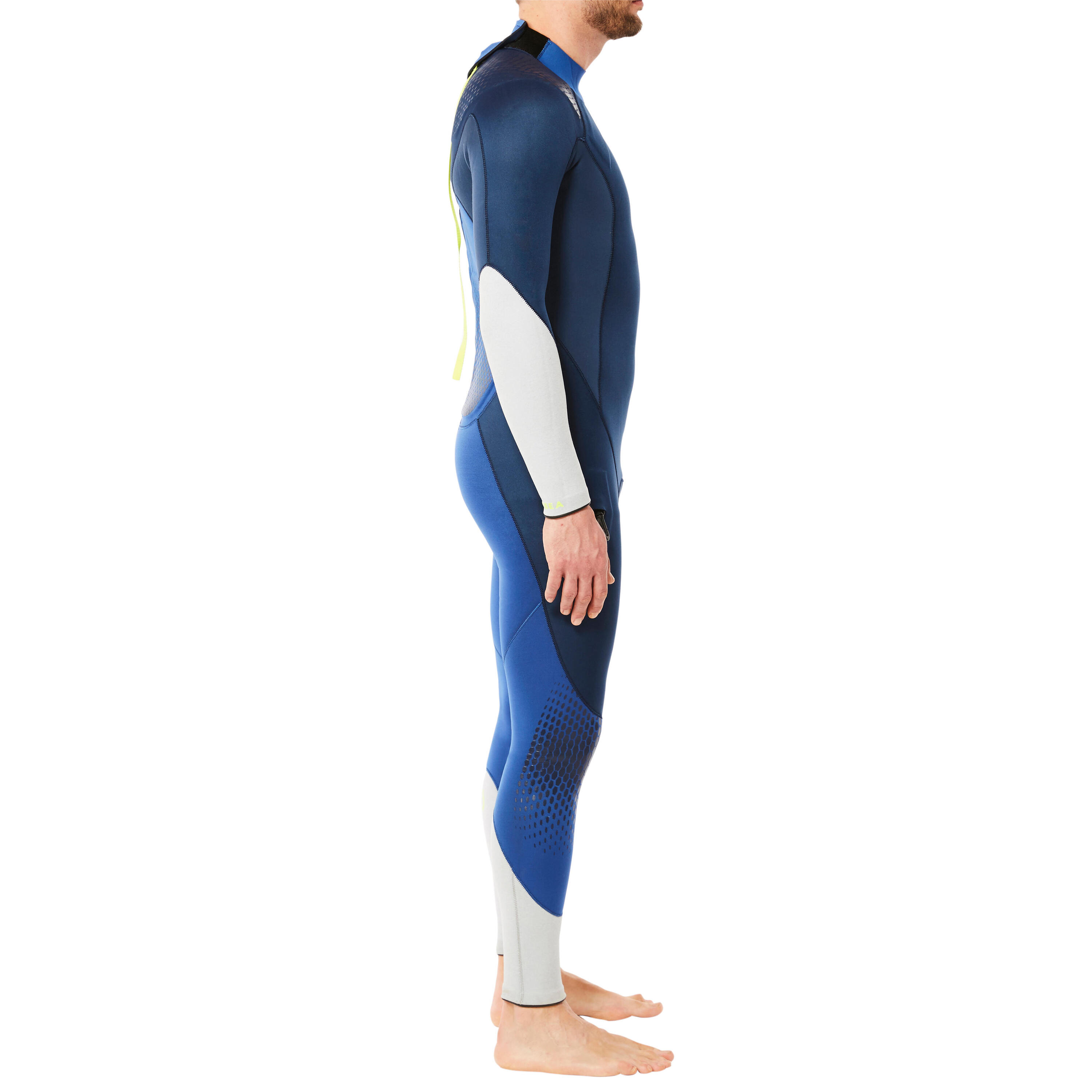 Men's diving wetsuit 3 mm neoprene SCD 900 turquin and overseas blue 3/10