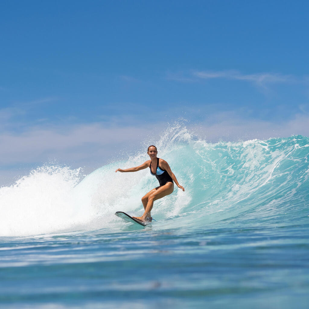 Jednodielne dámske plavky Isa Water na surfovanie s prekríženými ramienkami