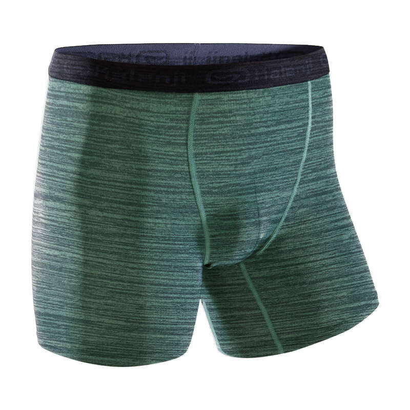 KALENJI MEN'S BREATHABLE RUNNING BOXERS MOTTLED GREEN...
