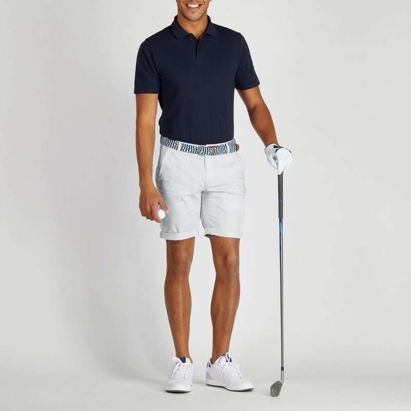 500 Men's Golf Temperate Weather Bermuda Shorts Grey Decathlon