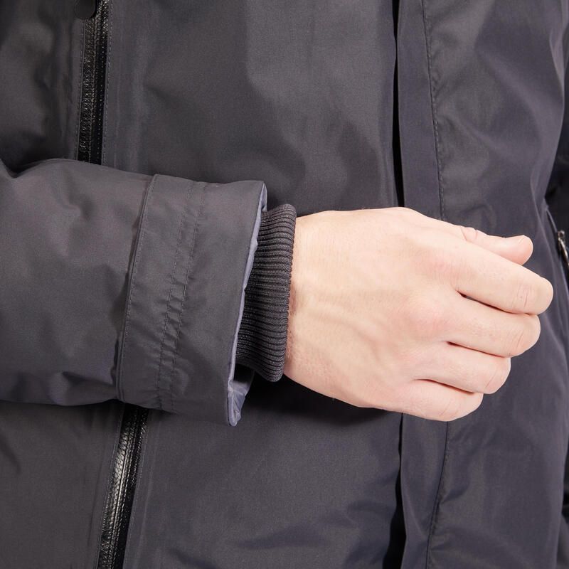 Jachetă călduroasă și impermeabilă echitație WARM 500 Gri Bărbați 
