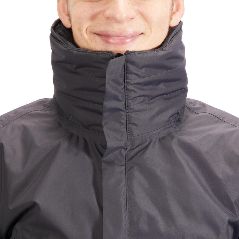 Jachetă călduroasă și impermeabilă echitație WARM 500 Gri Bărbați 