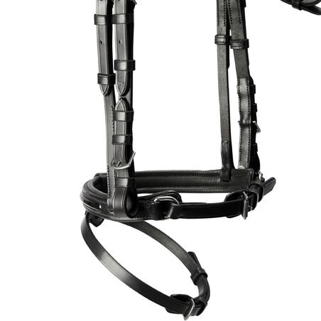 Уздечка для лошади и пони черная GLOSSY 580