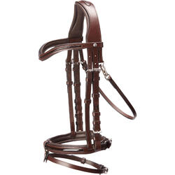 Bridon équitation 580 GLOSSY marron - taille cheval