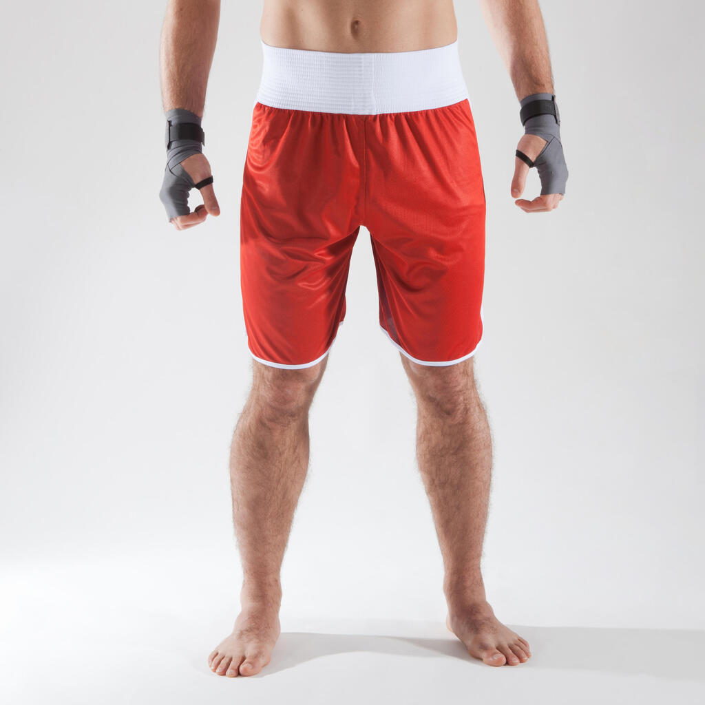 Adult Unisex Reversible Shorts 900 for Boxing Matches