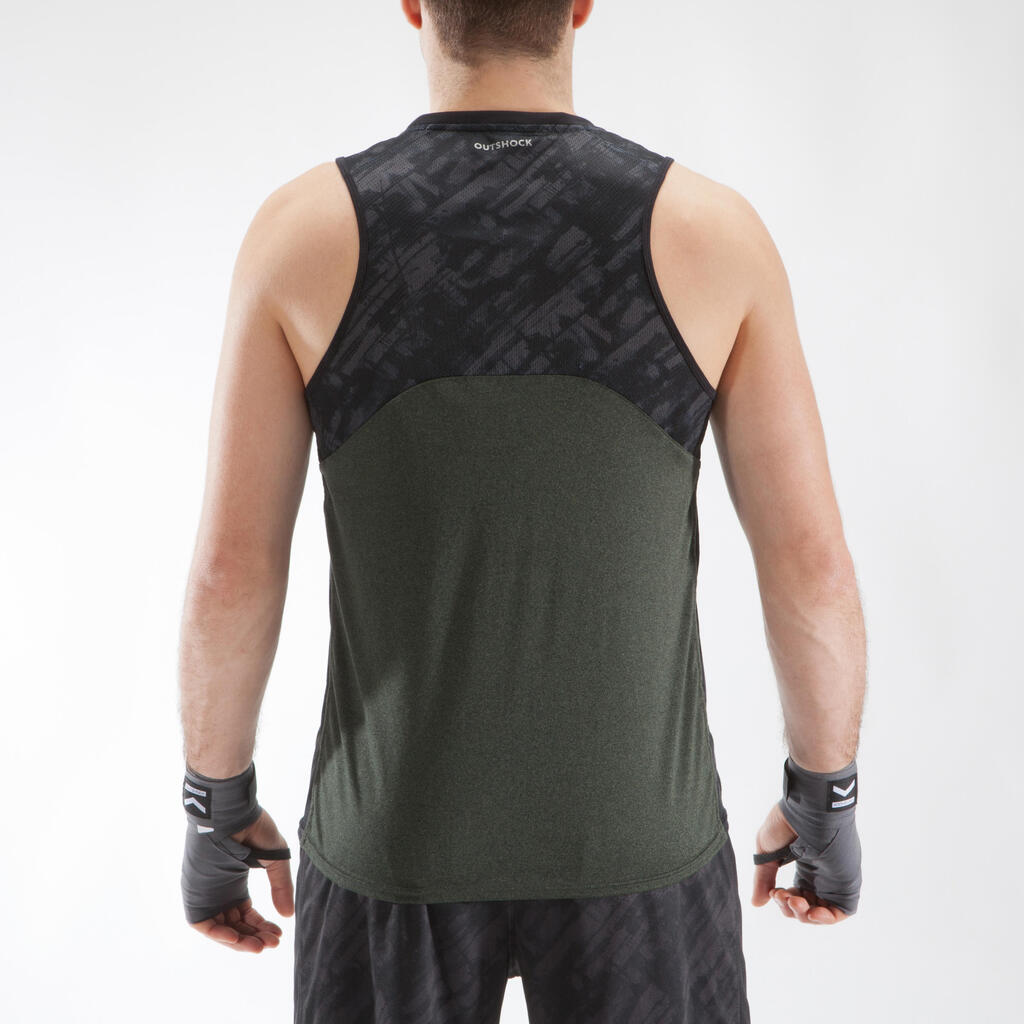 Lightweight Breathable Boxing Tank Top 500 - Green