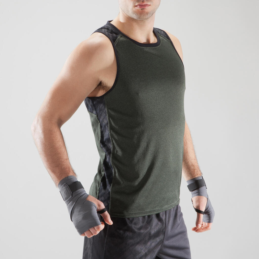 Lightweight Breathable Boxing Tank Top 500 - Green