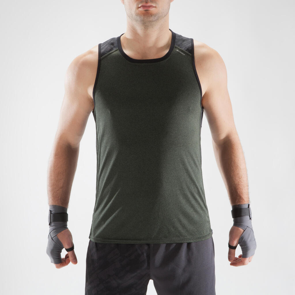 Lightweight Breathable Boxing Tank Top 500 - Green