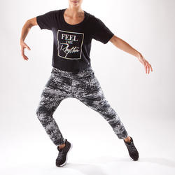 T-shirt court de danse femme noir