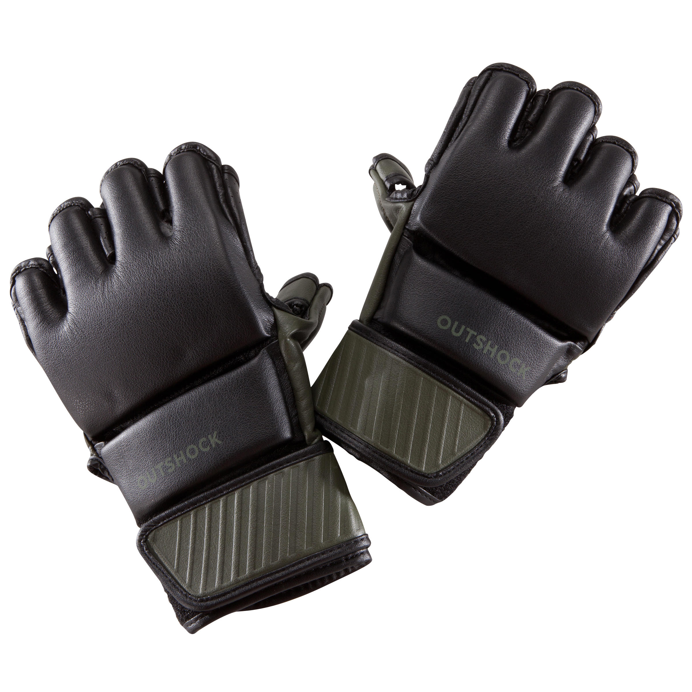100 Combat Gloves - Black/Khaki 2/11