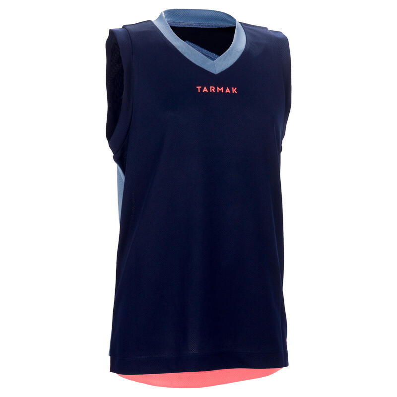 Camiseta Baloncesto Tarmak T500 Niños Sin Mangas Azul Coral