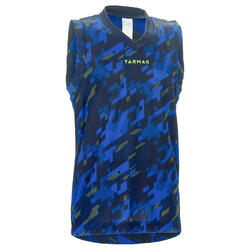 TANK B500 DE BASKETBALL GARCON/FILLE POUR DEBUTANT/CONFIRME DIGITAL BLEU NAVY