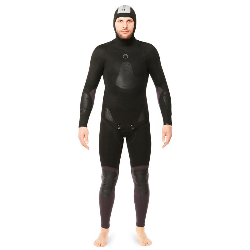 Pantaloni pesca subacquea uomo 500 neoprene 5 mm grigi
