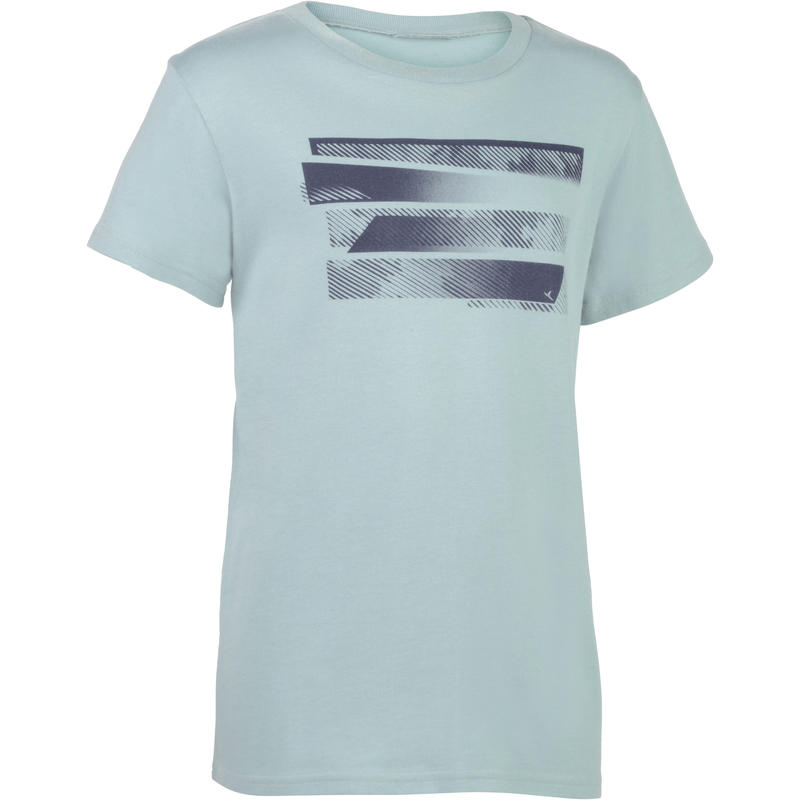 Tee-shirt 100 manches courtes gym garçon imprimé gris Tee-shirt 100 manches courtes gym garçon imprimé gris