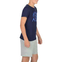 100 Boys' Short-Sleeved Gym T-Shirt - Blue Print