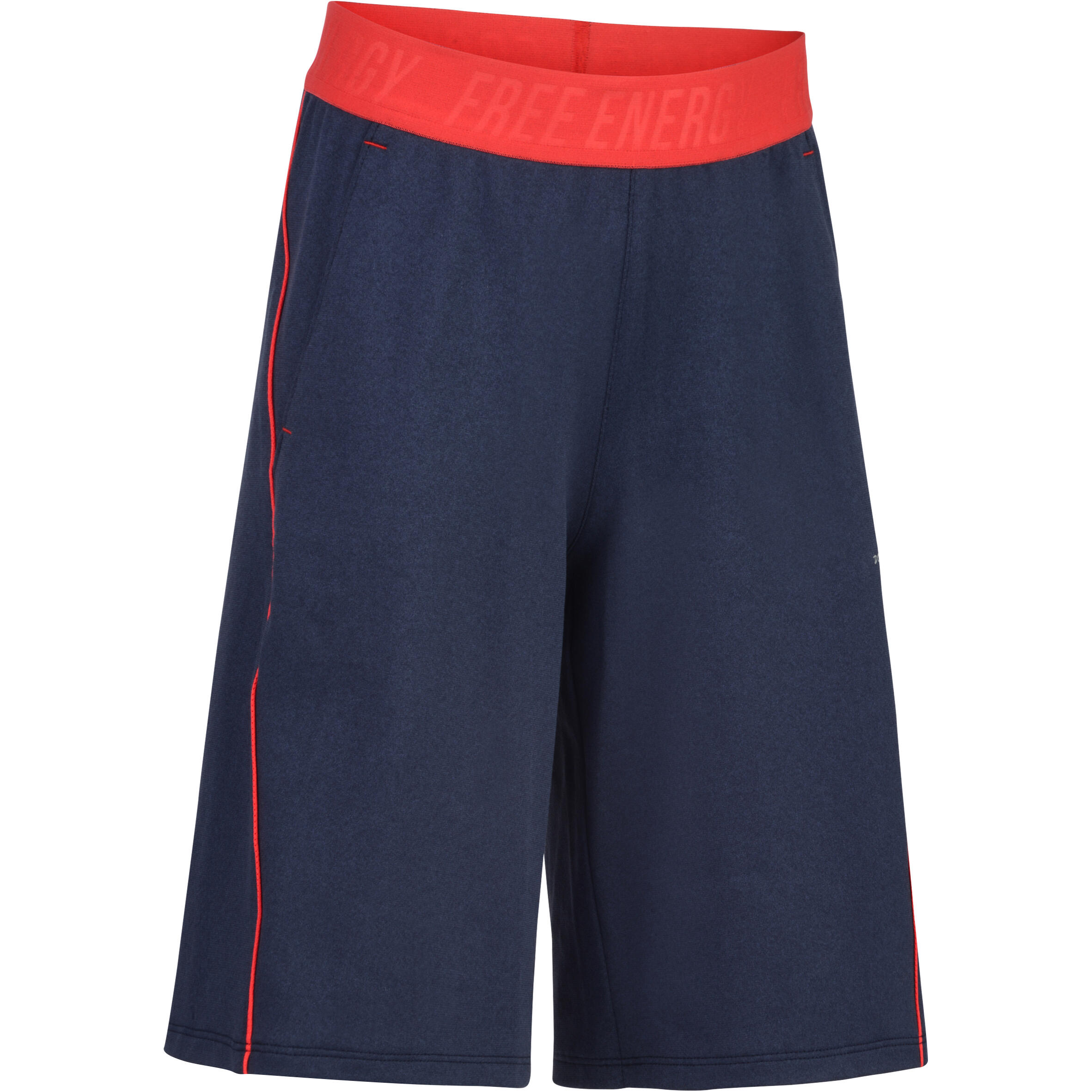 Domyos Gymshort S900 Voor Jongens Blauw Rood domyos kopen in de aanbieding