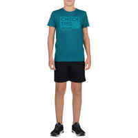 100 Boys' Short-Sleeved Gym T-Shirt - Blue Print
