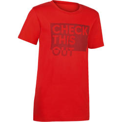T-Shirt 100 manches courtes Gym Garçon imprimé rouge