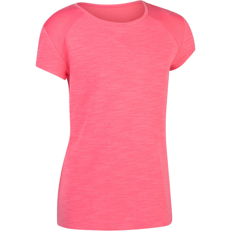 Tee-shirt 560 manches courtes gym fille rose Tee-shirt 560 manches courtes gym fille rose