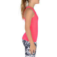 Girls' Gym Tank Top S500 My Little Top - Pink