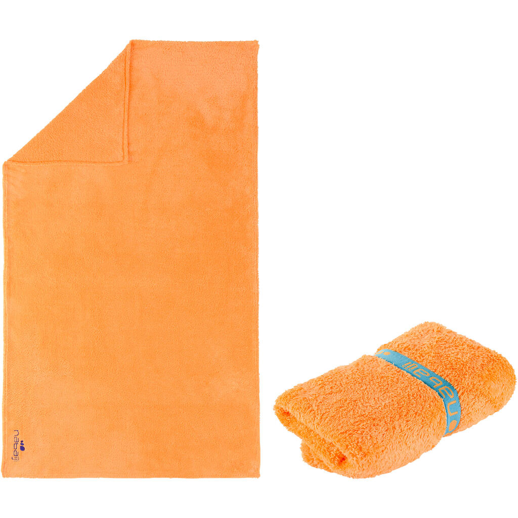 Ultra-soft microfibre towel size l 80 x 130 cm - light orange
