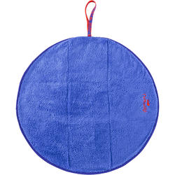 Serviette pour les pieds bi face bleue en microfibre douce diamètre 60 cm