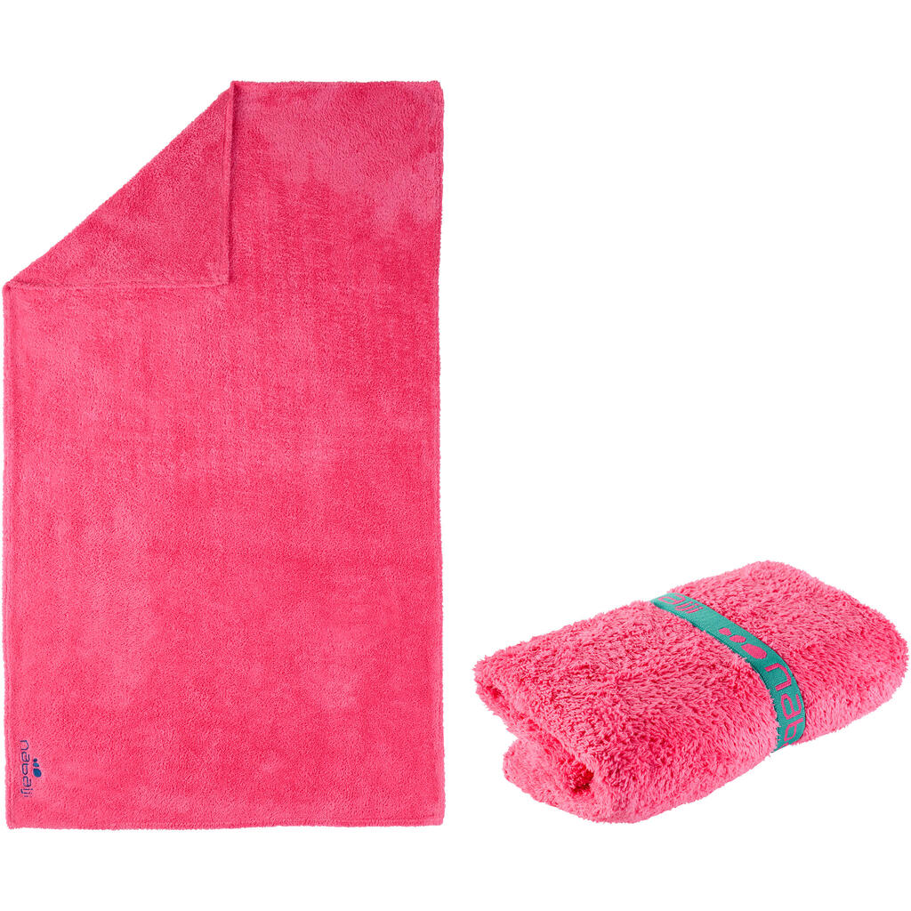Soft microfibre towel l - pink