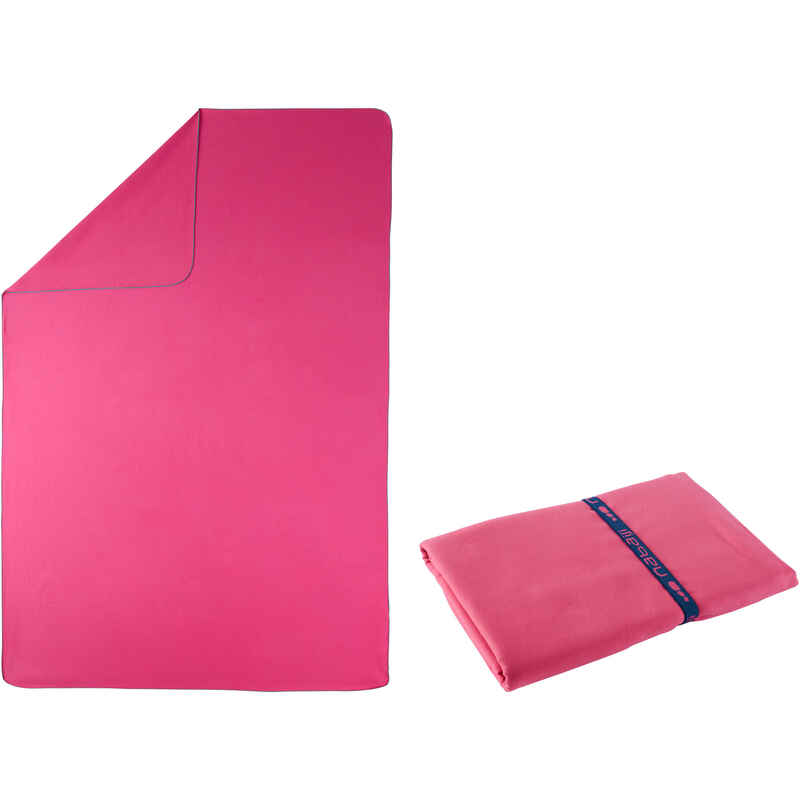 Ultra compact  microfibre towel size XL 110 x 175 cm - pink