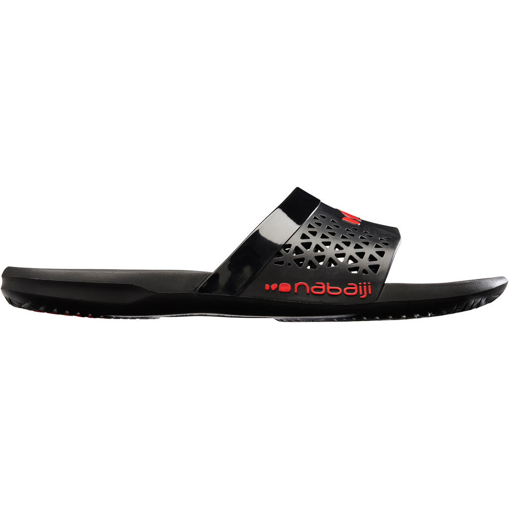 MEN’S SLAP 500 PLUS POOL SANDALS BLACK RED