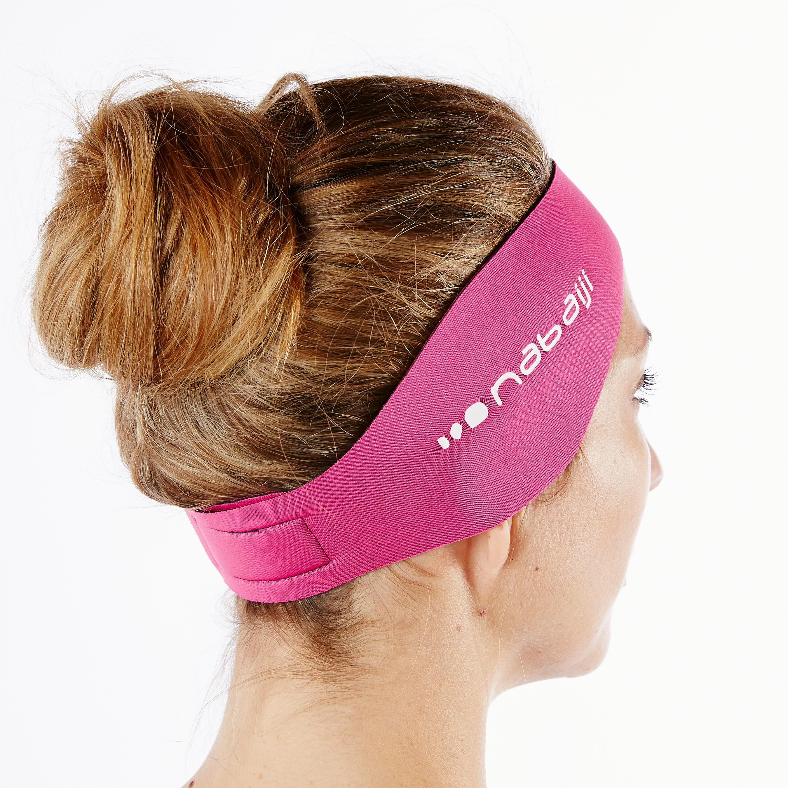 NEOPRENE EAR PROTECTION SWIMMING BAND - PINK 2/5