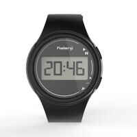 W100 M men's running stopwatch - Black