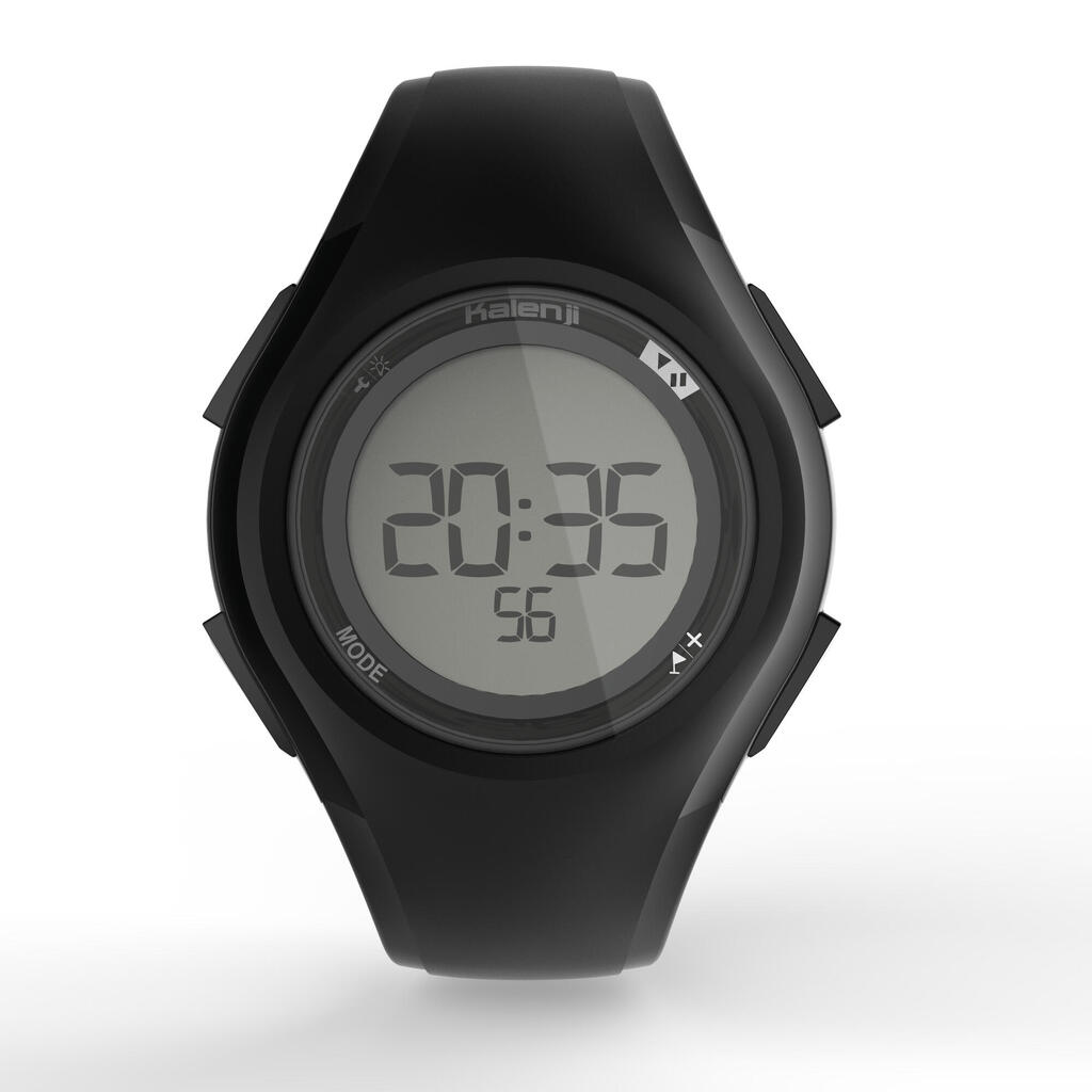 Montre chronomètre de course à pied W200 M bleue noire