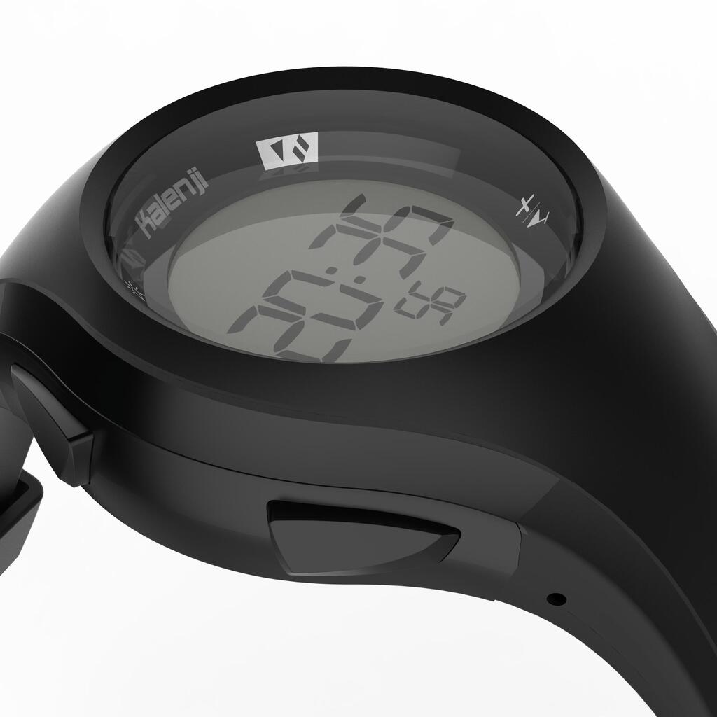Montre chronomètre de course à pied W200 M bleue noire