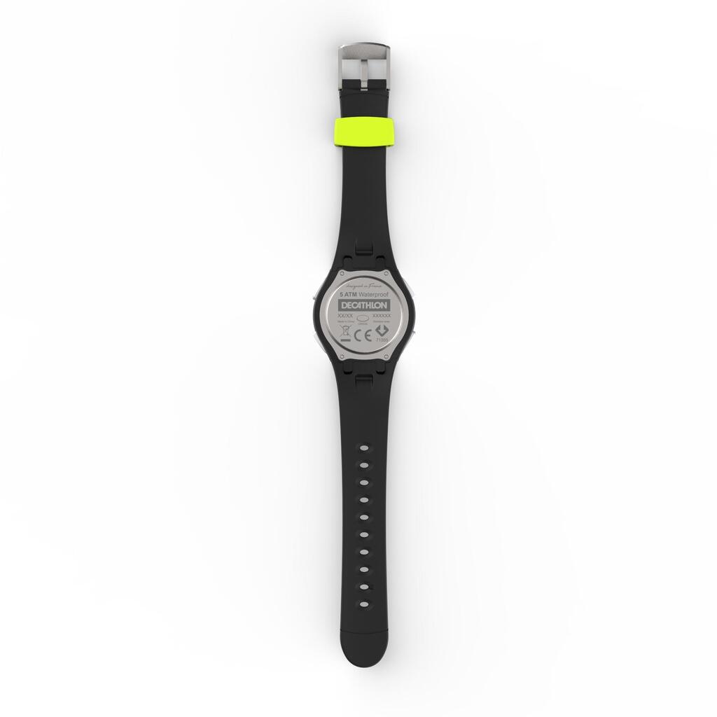Bežecké hodinky so stopkami W200 M sivo-žlté