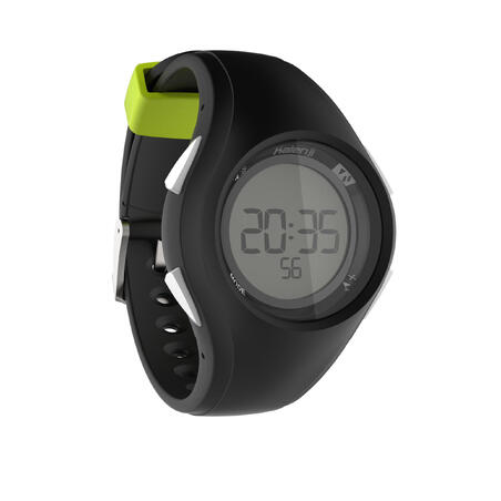 W200 M Jam Tangan Pria Hitam Dan Kuning Decathlon