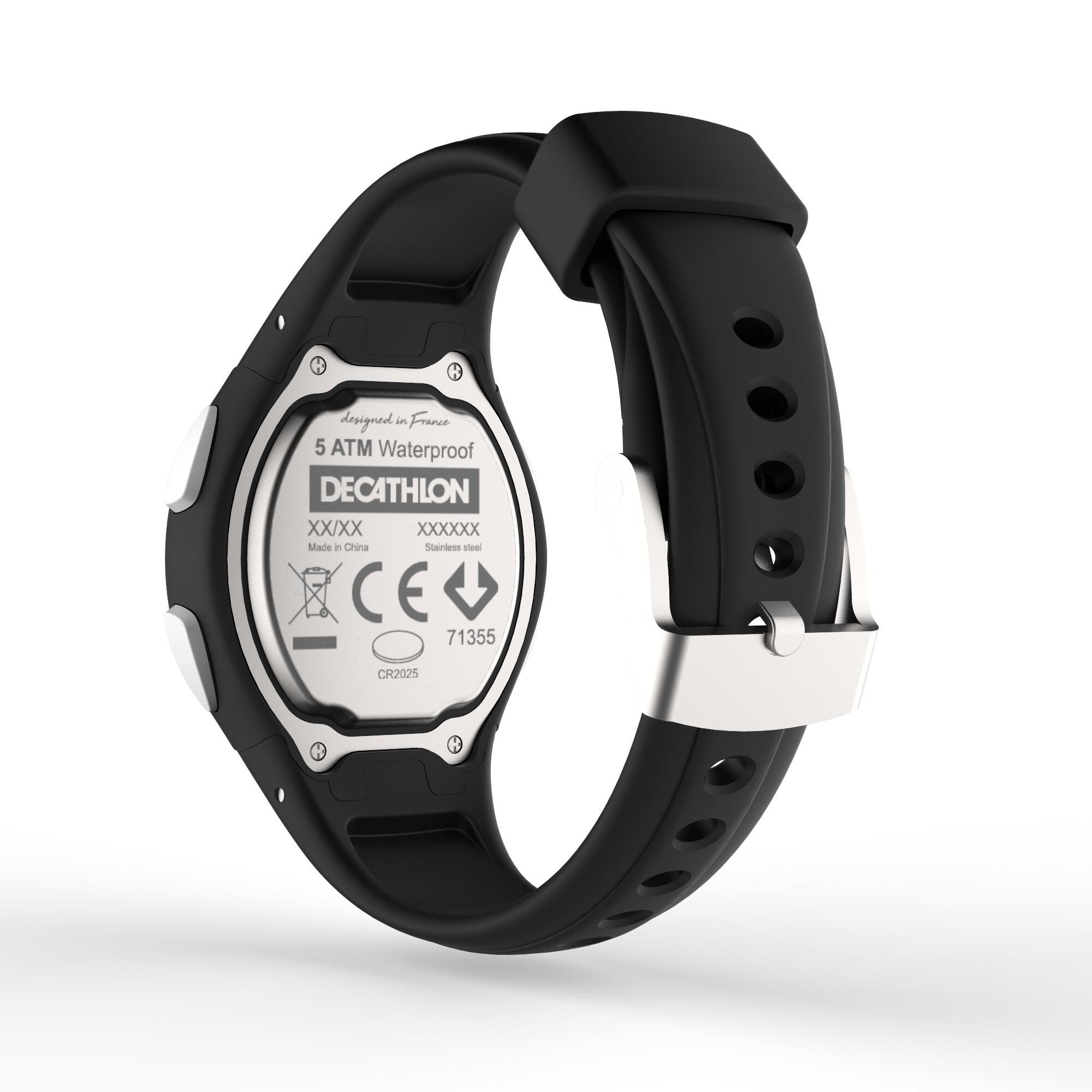 Reloj cronómetro de running para mujer W200 S negro - Decathlon