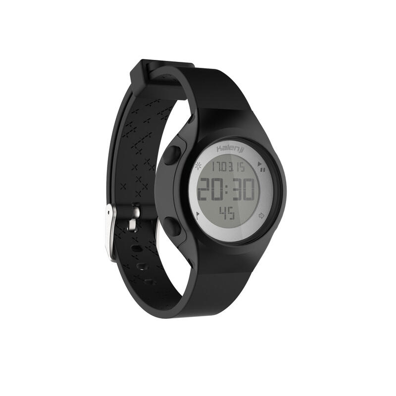 Horloge met stopwatch W500 S zwart