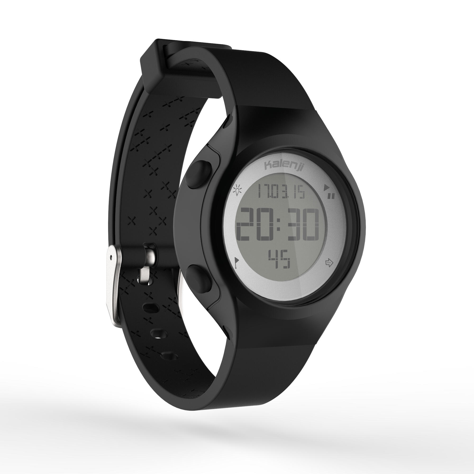 Reloj cronómetro running mujer W500 S NEGRO - Decathlon