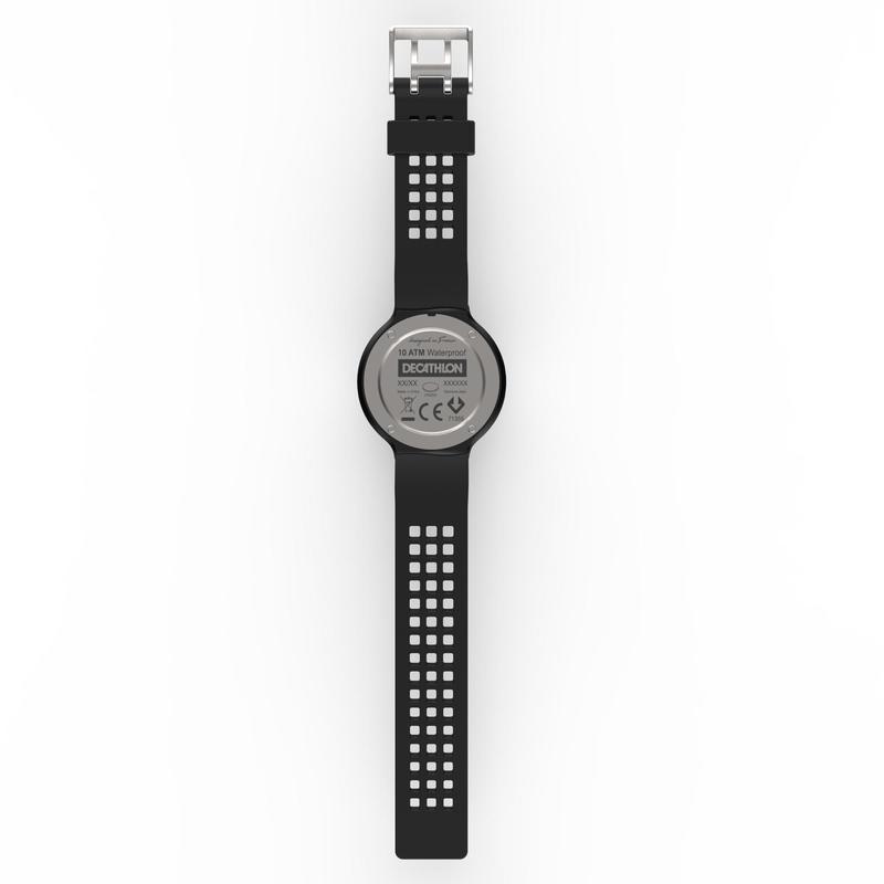 W900 men's running stopwatch reverse screen - Black