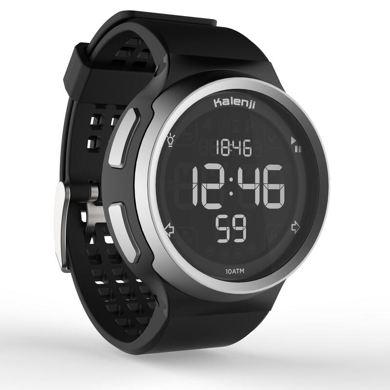 Reloj cronómetro de running para mujer W200 S negro - Decathlon