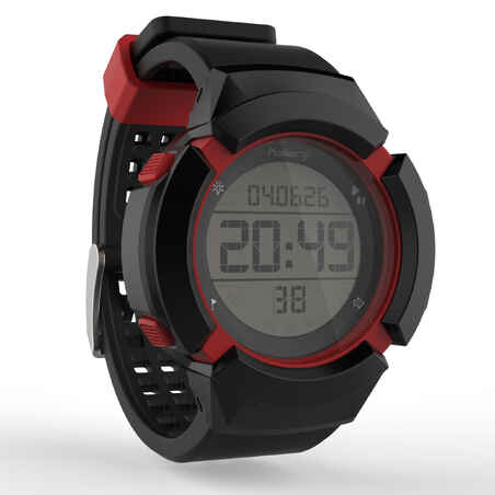 W700xc Men's Running Stopwatch - BLACK and RED