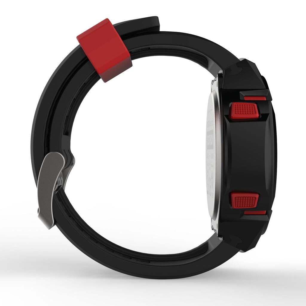 W700xc men's running stopwatch - black and red