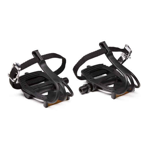 
      100 Resin Road Bike Pedals with Toe Clips
  