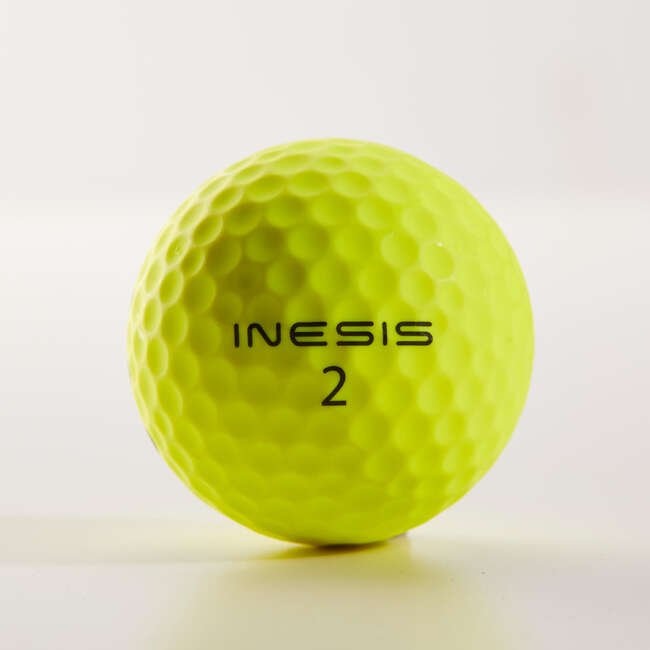 INESIS Soft 500 Matt Yellow Golf Ball x12 Decathlon