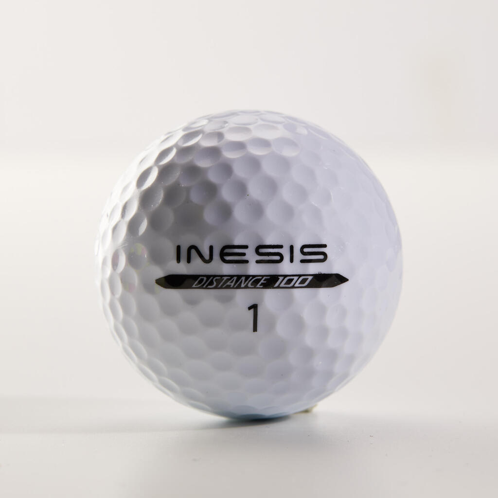 Balles golf x12 - INESIS Distance 100 jaune