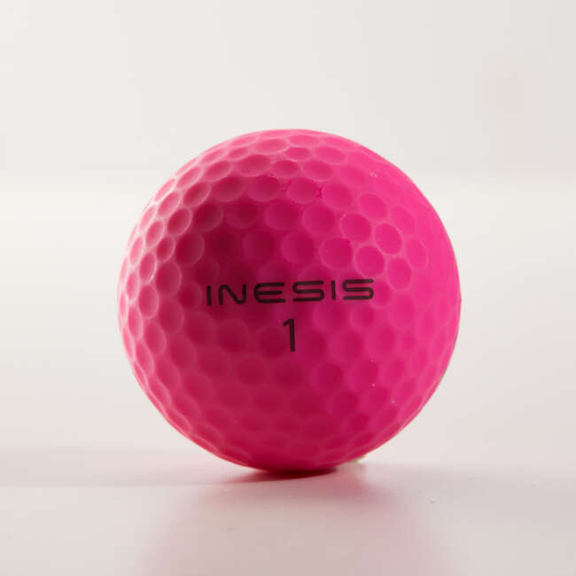 INESIS Soft 500 Matt Pink Golf Ball x12 Decathlon