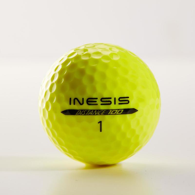 Distance 100 Golf Ball x12 - Yellow 