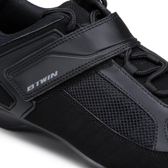 Zapatillas ciclismo cicloturismo ROADC 100 negro Triban Decathlon