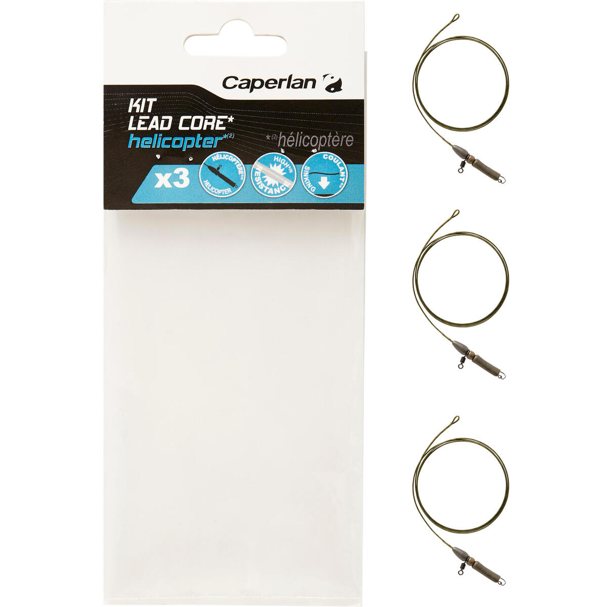 KIT LEADCORE HELICOPTER OLIVE PÊCHE DE LA CARPE